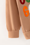 Gobble Gobble" Girls applique sweatshirt. TPG60492 MON