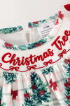 "Oh Christmas tree" Christmas tree printed tunic and red bloomers. RPG65133 AMY