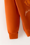 Rust Orange sequins pumpkin applique sweatshirt. TPG60604 MON