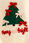 Marry & Bright Christmas tree knit sweater. TPG60736 AMY