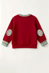 "Joy" Burgundy applique sweatshirt. TPB60651 AMY