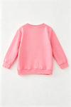 Pink Christmas embroidered sweatshirt. TPG60702 MON