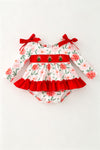 Embroidered Christmas tree baby bodysuit. RPG65182 MON