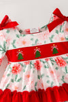 Embroidered Christmas tree baby bodysuit. RPG65182 MON