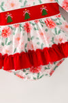 Embroidered Christmas tree baby bodysuit. RPG65182 MON