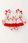 Embroidered Christmas tree baby bodysuit. RPG65182 MON