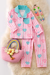 Heart & stripe printed pajamas. PJG40380 JEANN