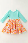 Turkey applique tiered dress. DRG63401 AMY