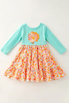 Turkey applique tiered dress. DRG63401 AMY