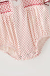 Embroidered Santa and smocked detail baby bodysuit. RPG65130 SOL