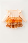 Thanksgiving 4 layer tulle baby bodysuit. RPG63139 MON