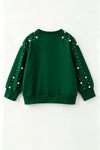 Dark green Merry & a bow applique top. TPG60700 SOL