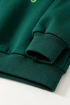 Green and Merry Christmas application top with fuchsia bows on sleeves. TPG60718 MON