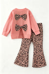 Blush girls long sleeve top with tan bottoms. "Merry Christmas" OFG63019 Mon