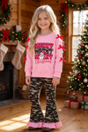 Merry Merry Merry  Christmas pink top and camouflage bottoms. OFG62979 AMY