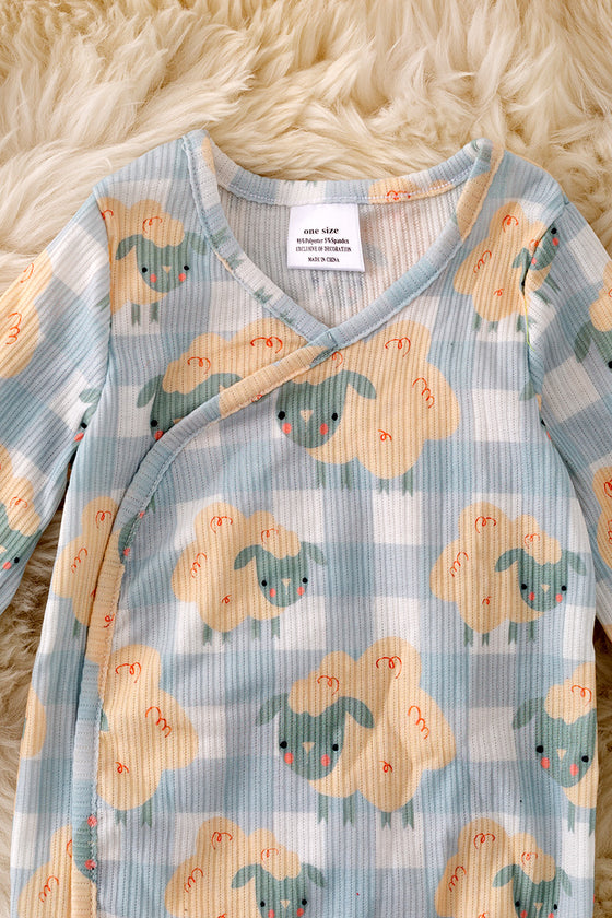 Counting sheep printed baby gown. PJB50014