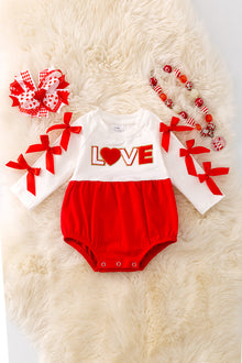  "Love" Valentine's application baby onesie. RPG50047 JEAN