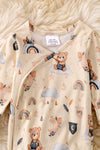 🎍Made from Bamboo, Night Night bear printed baby gown. PJB50013