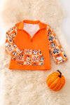 Multi-printed Halloween pullover. TPG50984