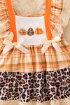 Orange plaid & animal printed tunic and matching leggings. OFG51045 AMY