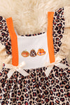 Animal printed girls dress with ivory embroidery. DRG51916 SOL