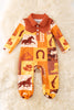 Horse western printed boys baby onesie with snaps. RPB50757 AMY