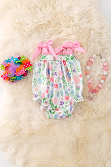  Easter bunny /floral baby romper. RPG50209 Jean