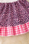 Easter bunny cheetah dress with ruffle hem. DRG50361 NAY