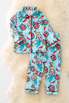  PJG40155 amy: Watermelon head character boys pajamas.