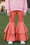 Orange double layer extra wide bell bottoms. PNG25153109-MON