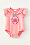 Pumpkin applique baby bodysuit with snaps. RPG64370 MON