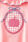 Pumpkin applique baby bodysuit with snaps. RPG64370 MON
