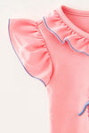 Pumpkin applique top and blue leggings. OFG62677 SOL