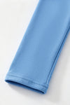 Pumpkin applique top and blue leggings. OFG62677 SOL