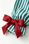 Green & white stripe pajamas. PJG60497 AMY