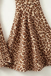 Merry Christmas Pink ruffle top sweatshirt and animal printed bottoms. OFG62977 MON