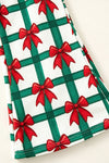 Merry Christmas green top and Red bow printed bottoms. OFG63378 AMY