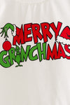 White Christmas application top and multi color stripe bottoms. OFG63377 SOL