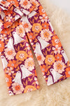Ghost floral printed ruffle tunic and pants. OFG52305 Sol