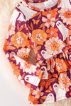 Ghost floral printed ruffle tunic and pants. OFG52305 Sol