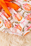 Pumpkin printed baby smock romper. RPG52378 sol