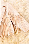 Ivory faux suede fringe jacket. TPG651522239 SOL1