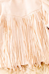 Ivory faux suede fringe jacket. TPG651522239 SOL1