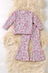 Multi-printed girls 2 piece set. OFG60472 Jean