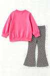 Pumpkin applique sweatshirt and checkered bottoms. OFG62631 MON