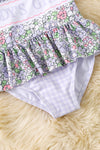 Daddy's Girl" Purple ditsy floral swimsuit. SWG60071 SOL