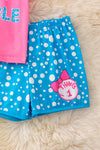 Dr.Seu**) "Here comes trouble" Pink tee with spotted shorts. OFG50482 AMY