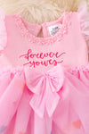 "Forever Yours" heart printed tulle dress with bloomers. RPG41326 NAY