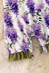 🎍Bamboo made blue bonnet printed romper with snaps. RPG50150 AMY