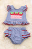 Strawberry applique baby set. OFG25144022 AMY